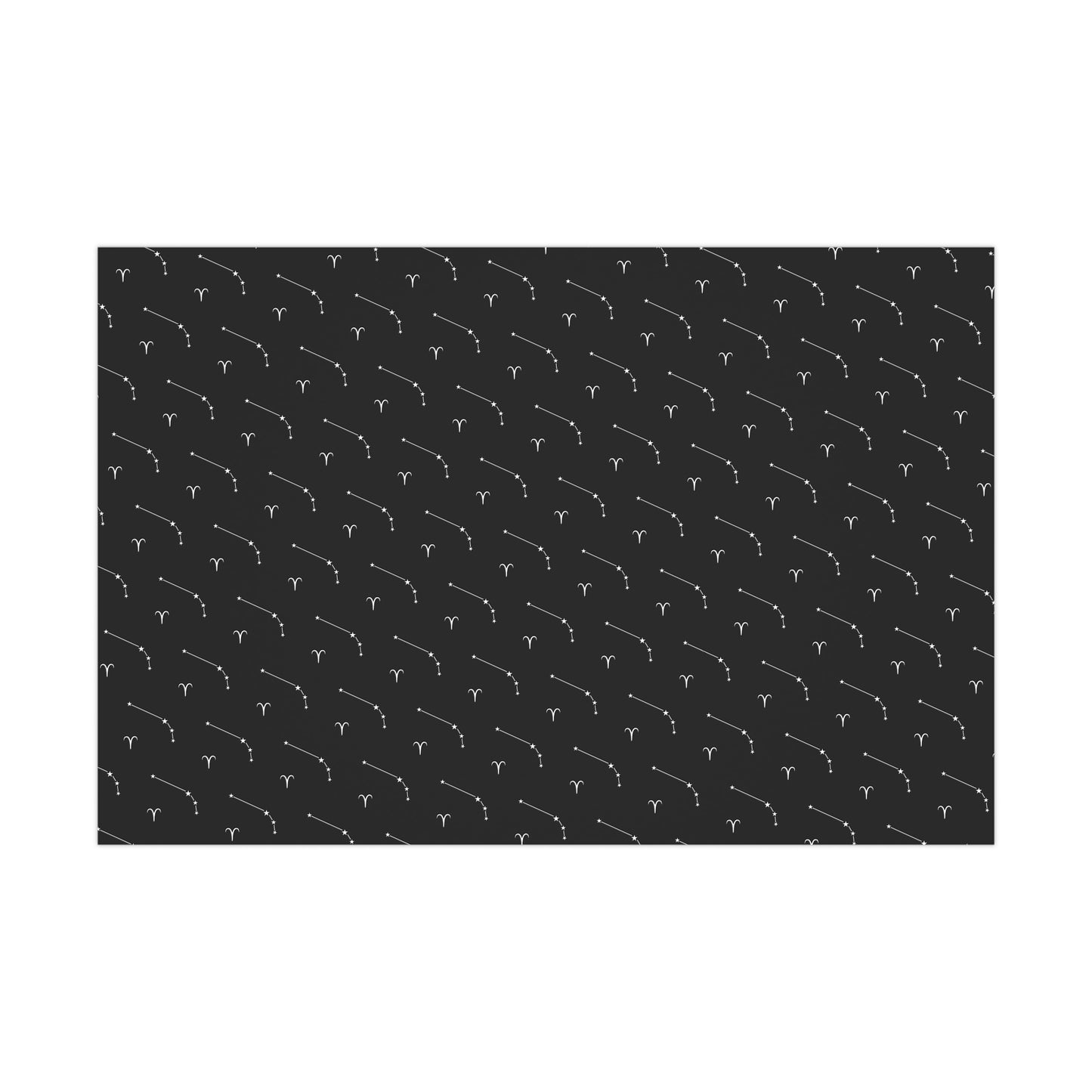 Astrology Aries Gift Wrap in Black