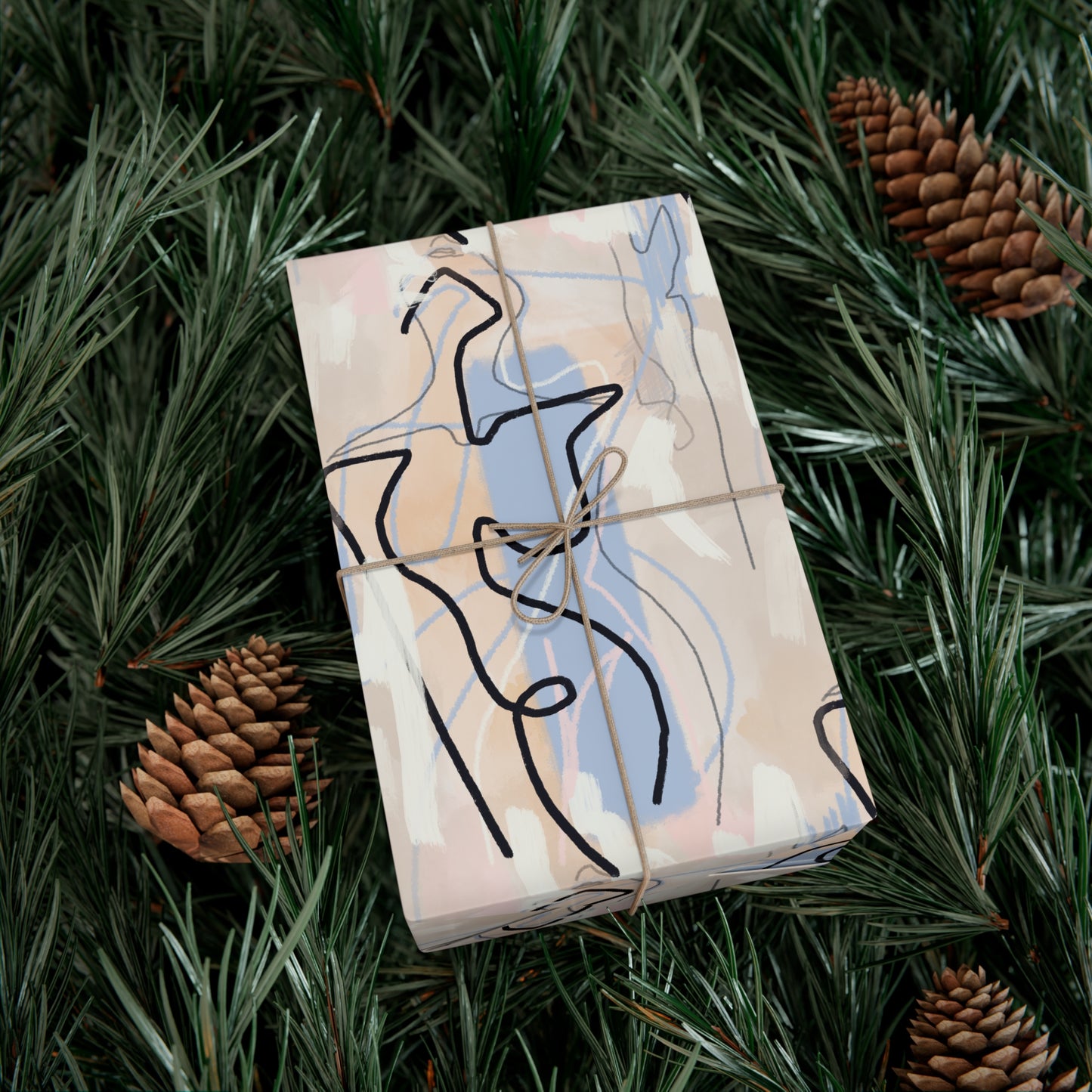 Pastel Woman Abstract Gift Wrap