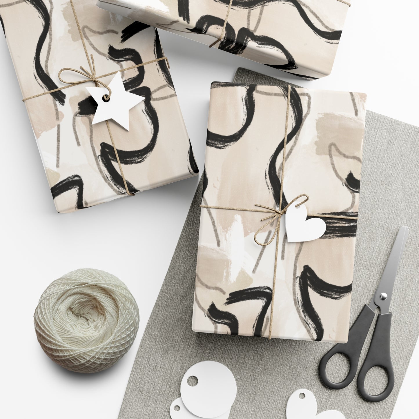 Neutral Abstract Gift Wrap