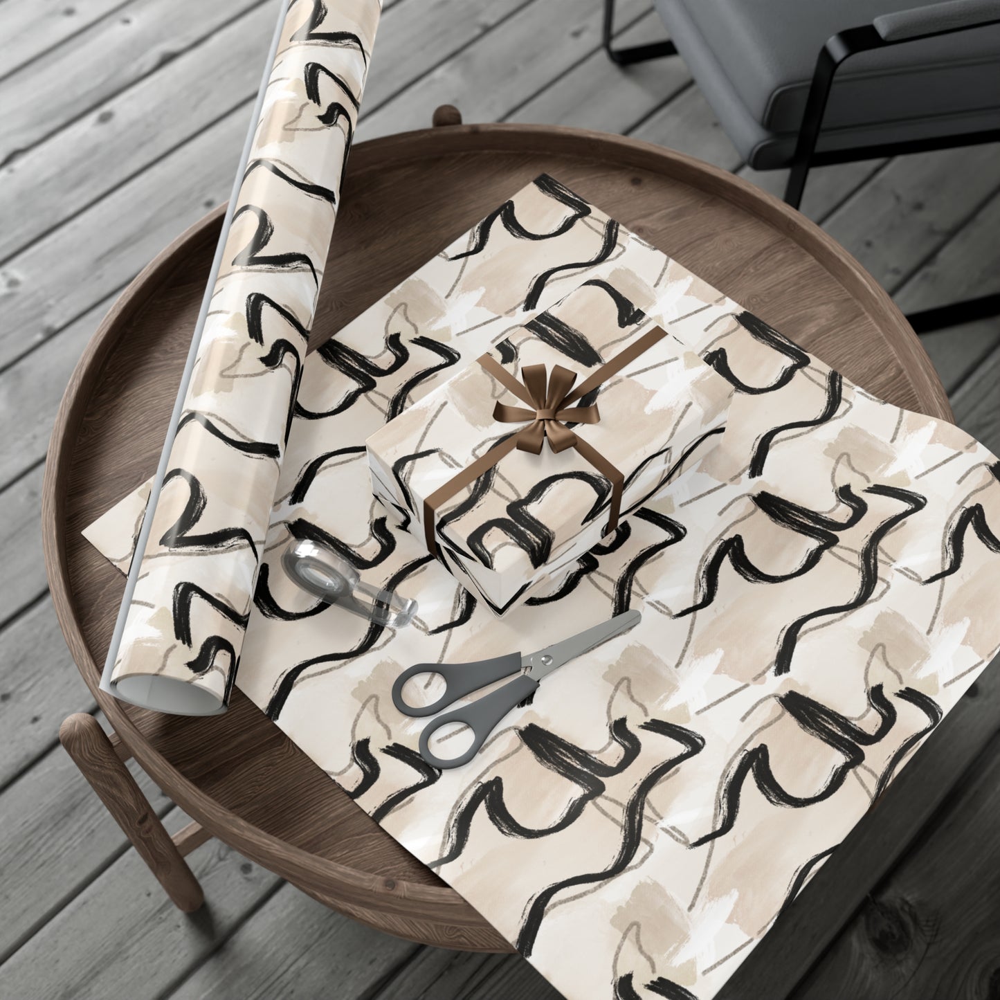 Neutral Abstract Gift Wrap