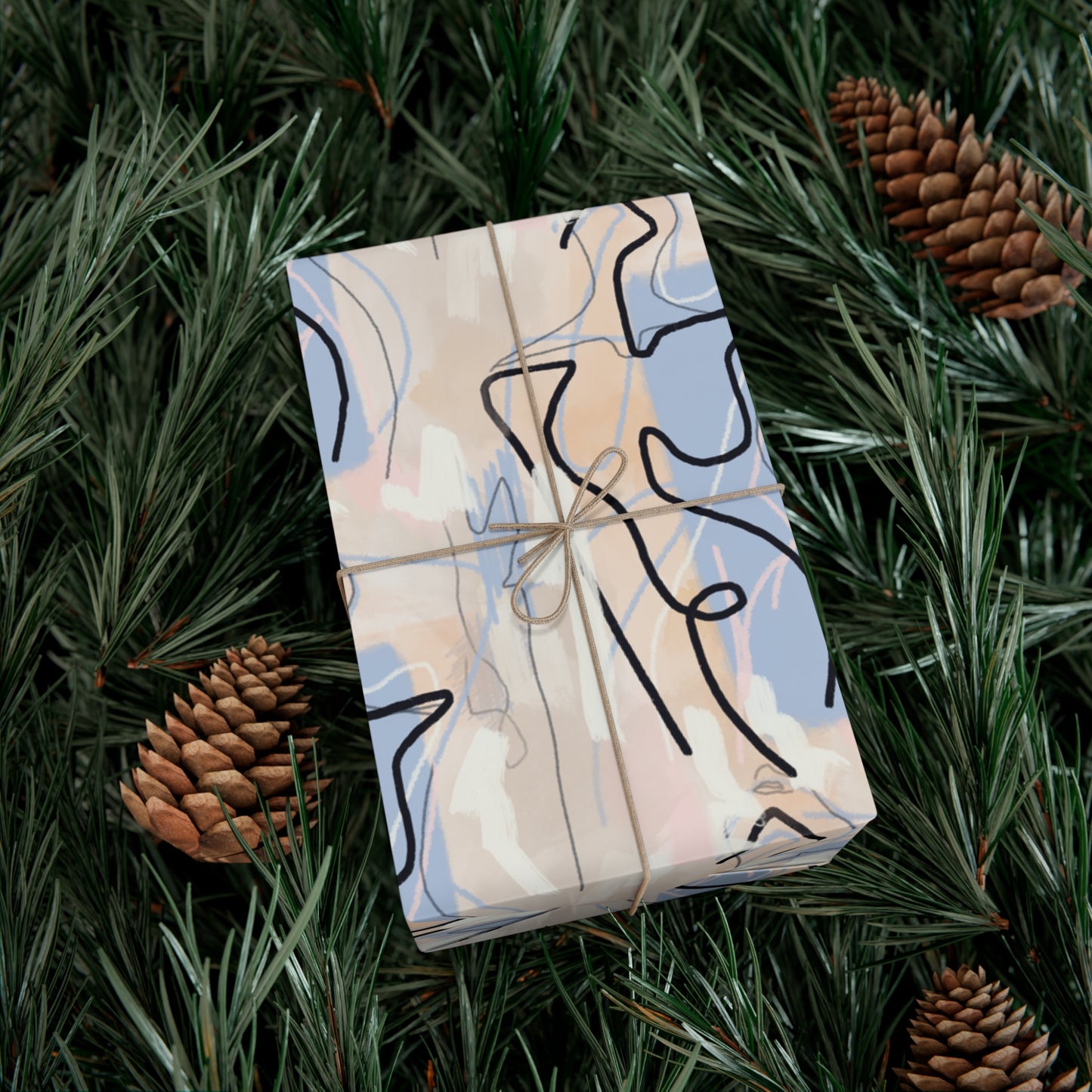Pastel Woman Abstract Gift Wrap