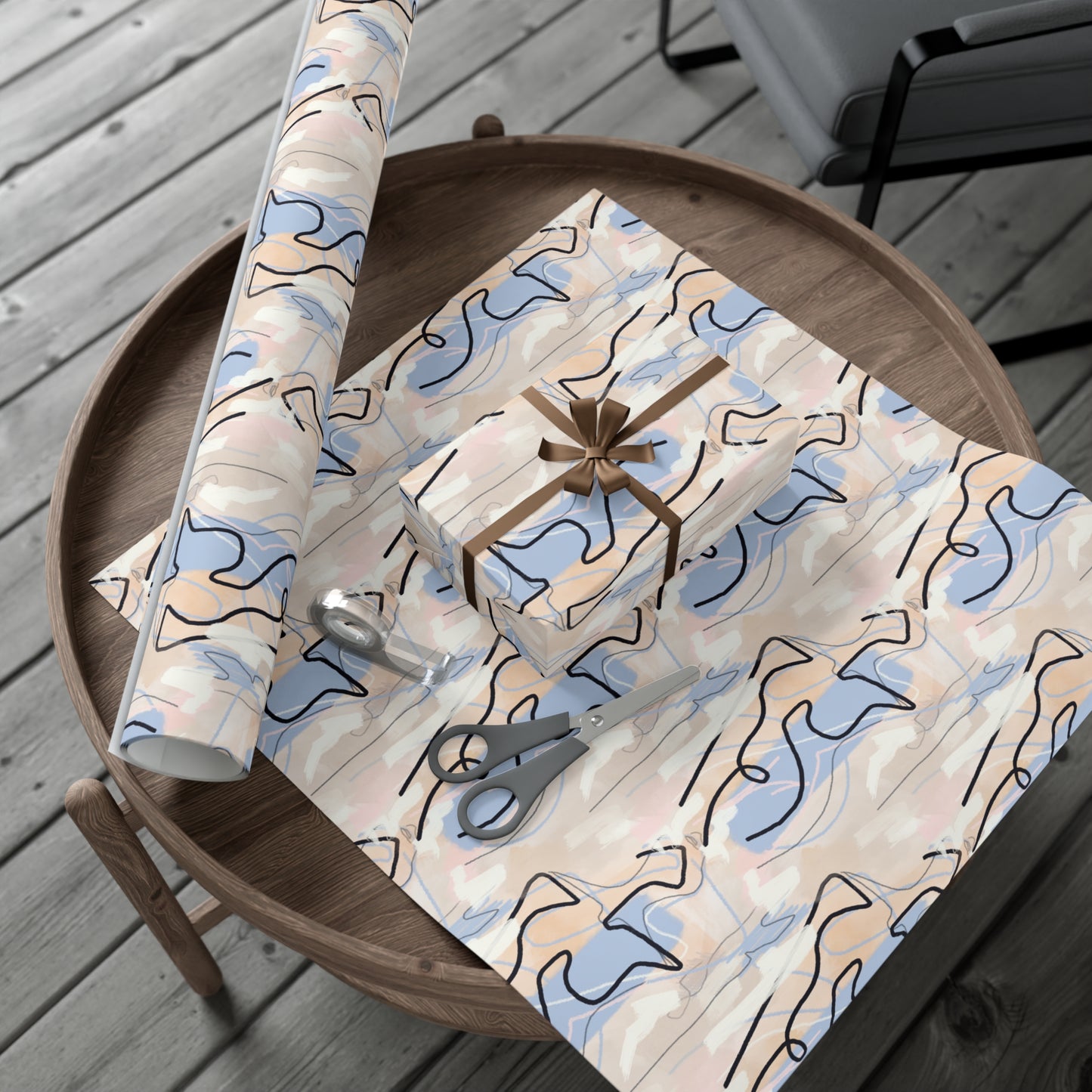 Pastel Woman Abstract Gift Wrap