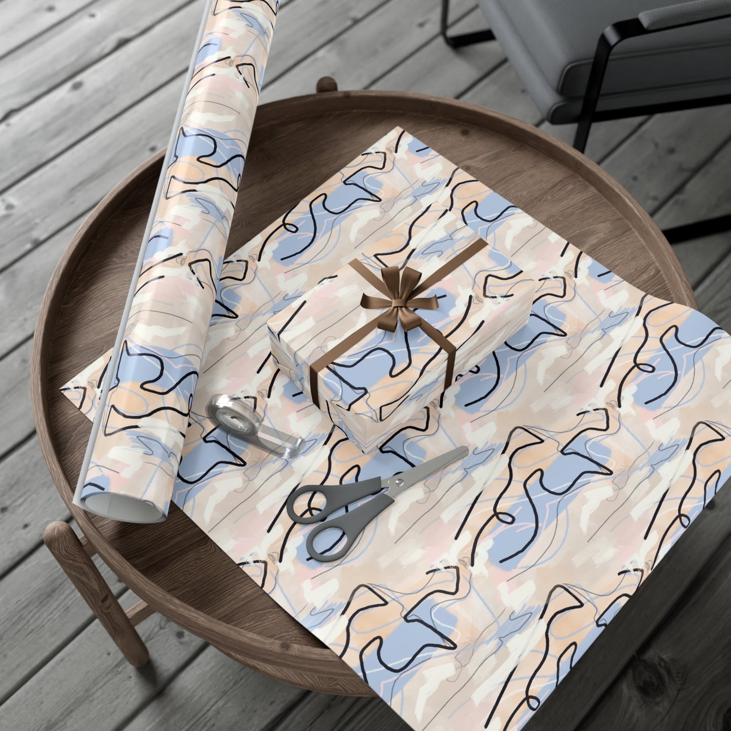 Pastel Woman Abstract Gift Wrap