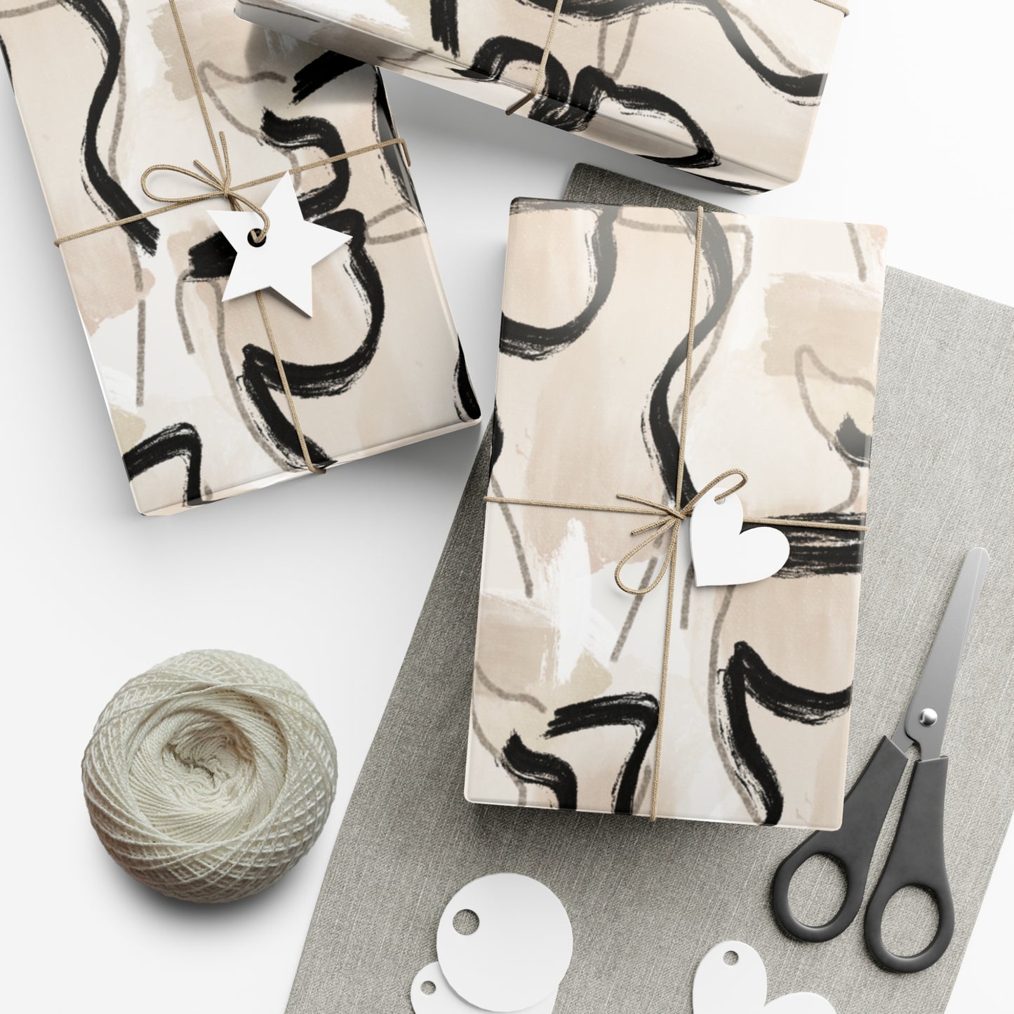 Neutral Abstract Gift Wrap