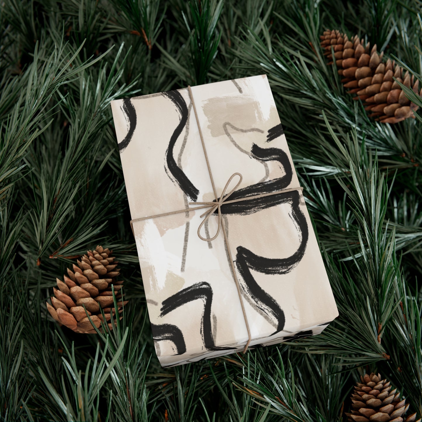 Neutral Abstract Gift Wrap