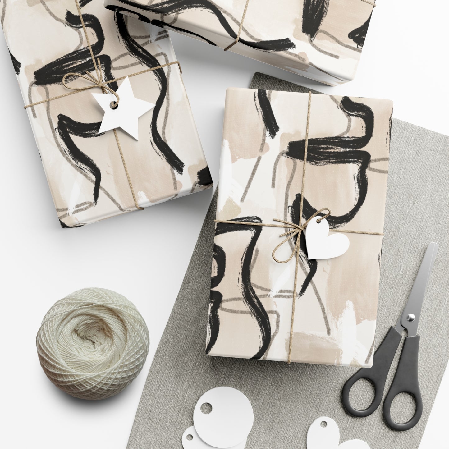 Neutral Abstract Gift Wrap