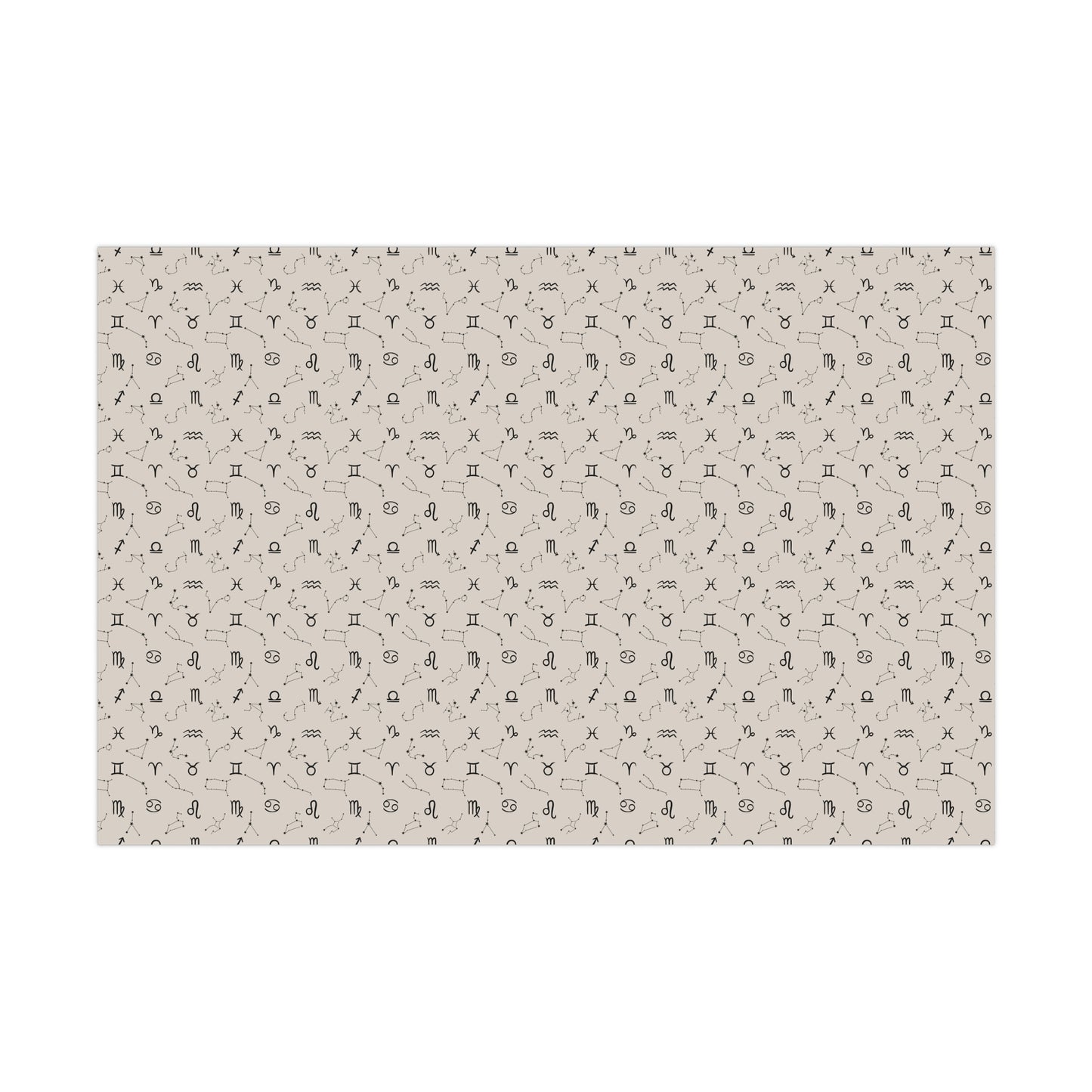 Astrology Gift Wrap in Beige
