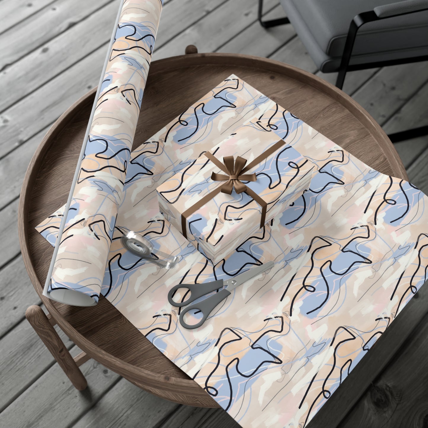 Pastel Woman Abstract Gift Wrap