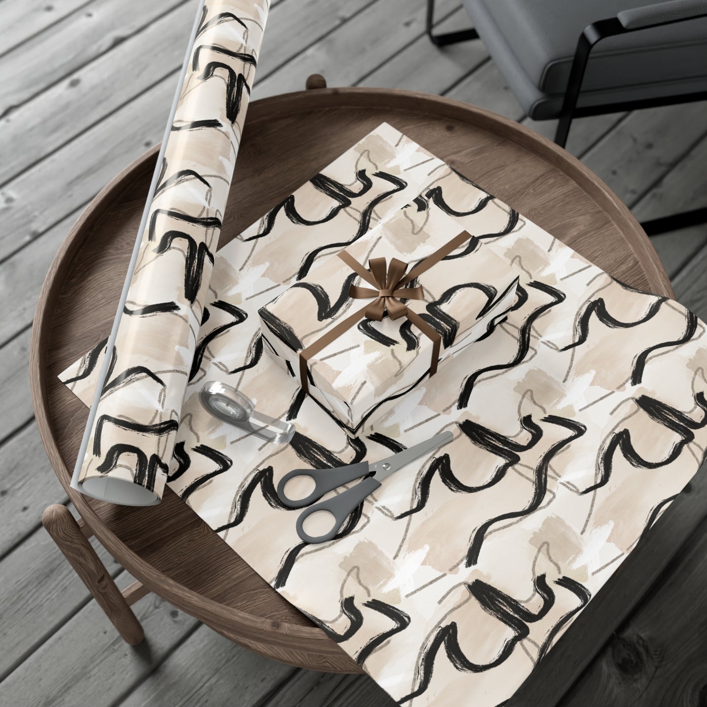 Neutral Abstract Gift Wrap