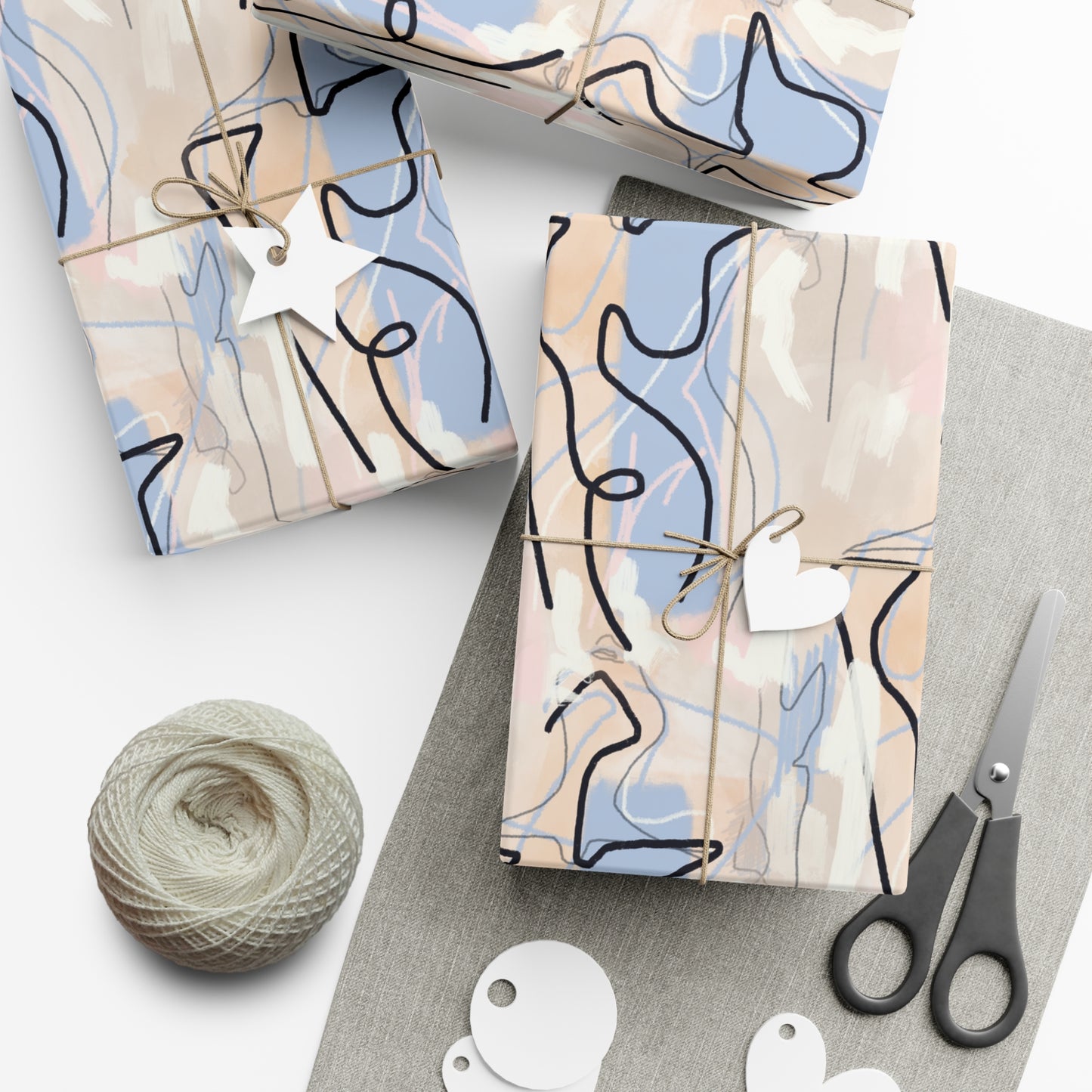 Pastel Woman Abstract Gift Wrap