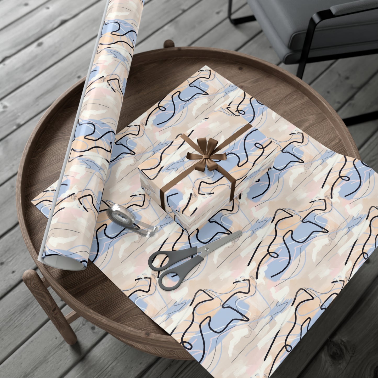 Pastel Woman Abstract Gift Wrap