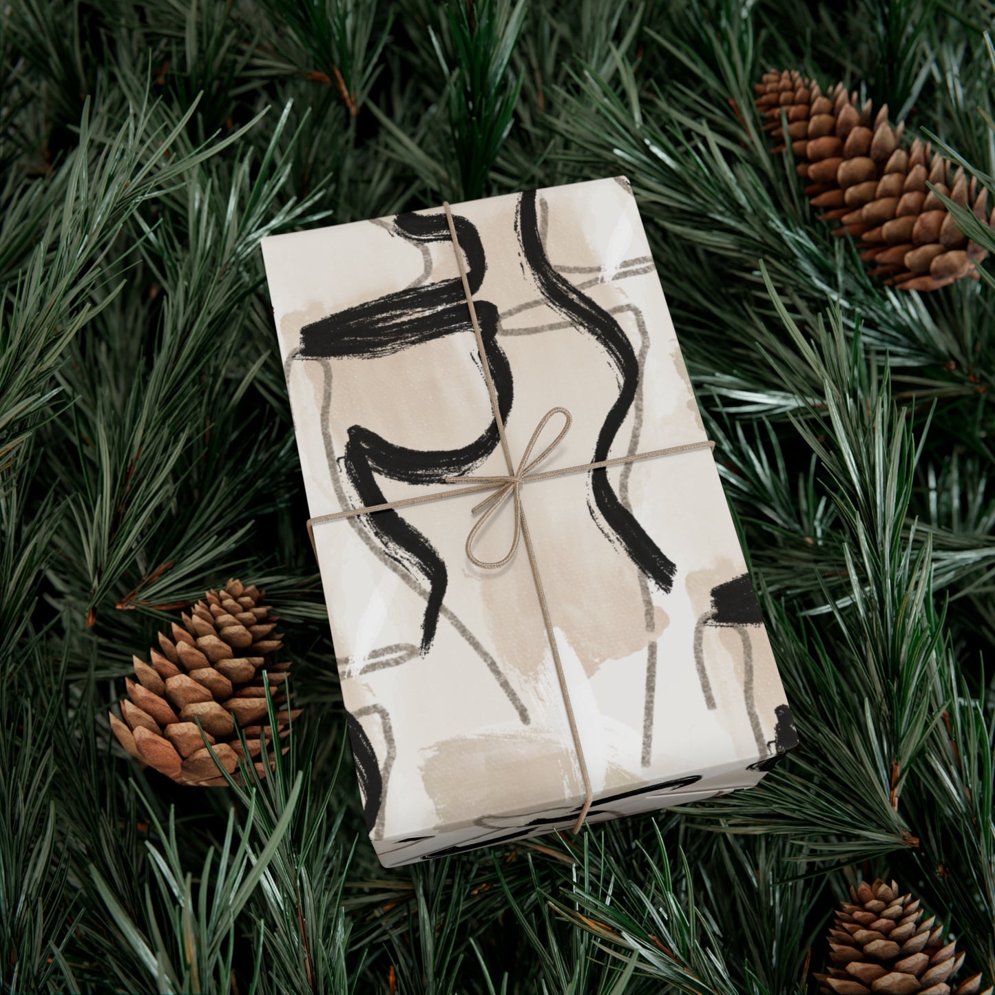 Neutral Abstract Gift Wrap