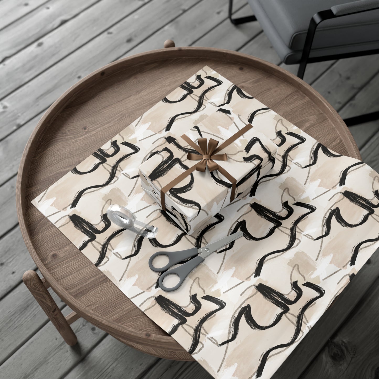 Neutral Abstract Gift Wrap