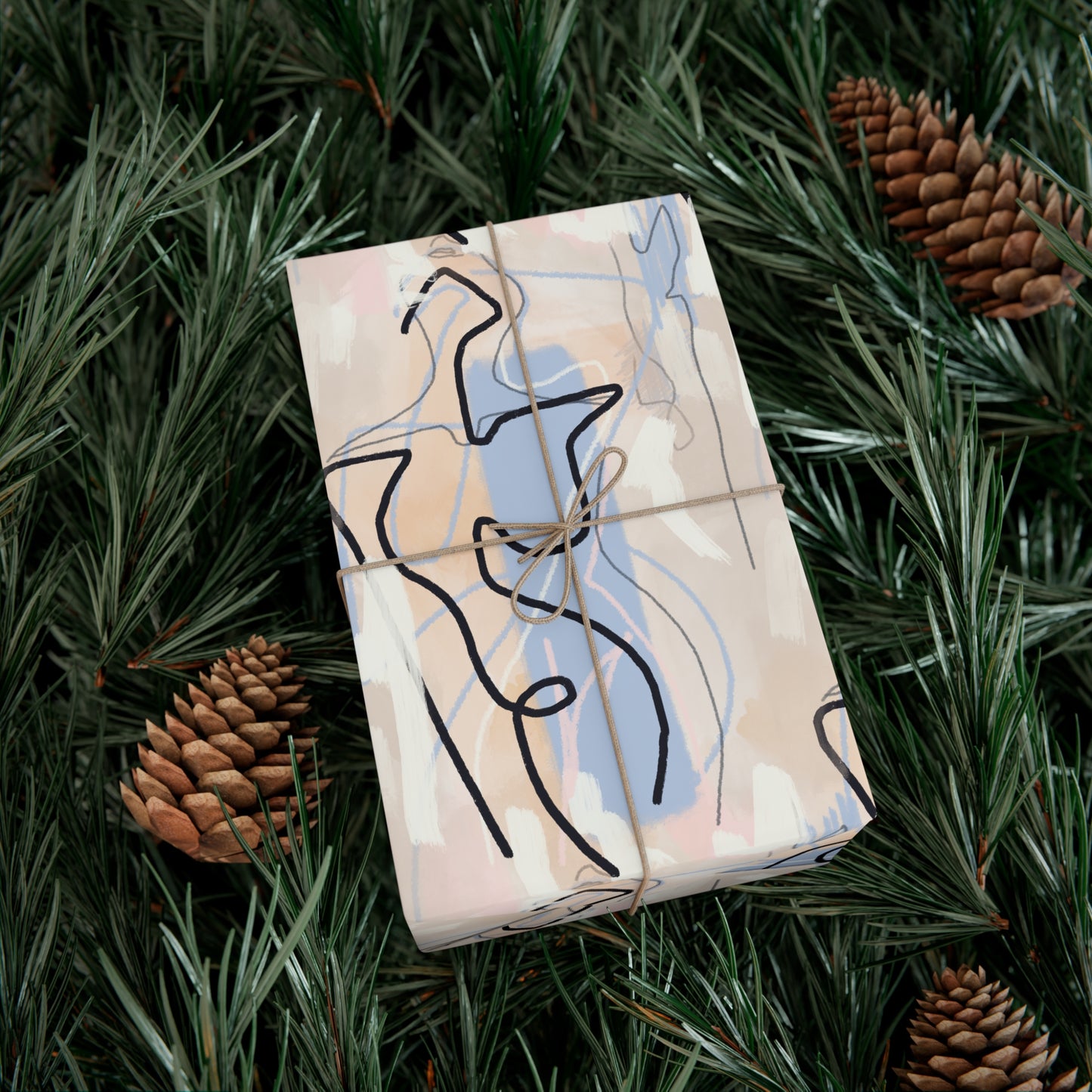 Pastel Woman Abstract Gift Wrap