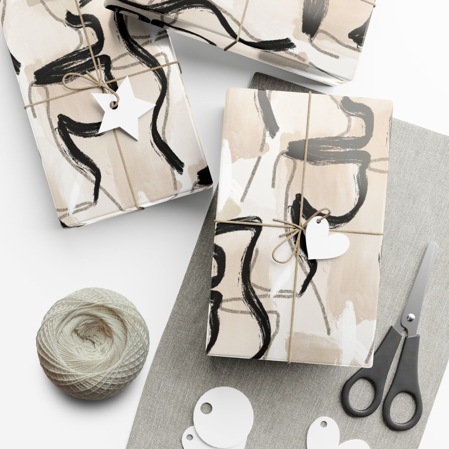 Neutral Abstract Gift Wrap
