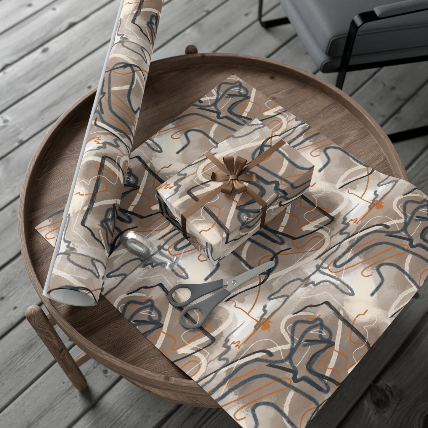 Autumn Abstract Gift Wrap