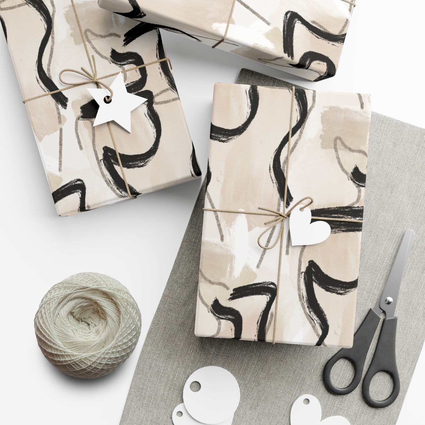 Neutral Abstract Gift Wrap