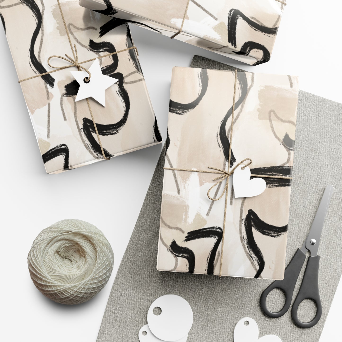 Neutral Abstract Gift Wrap
