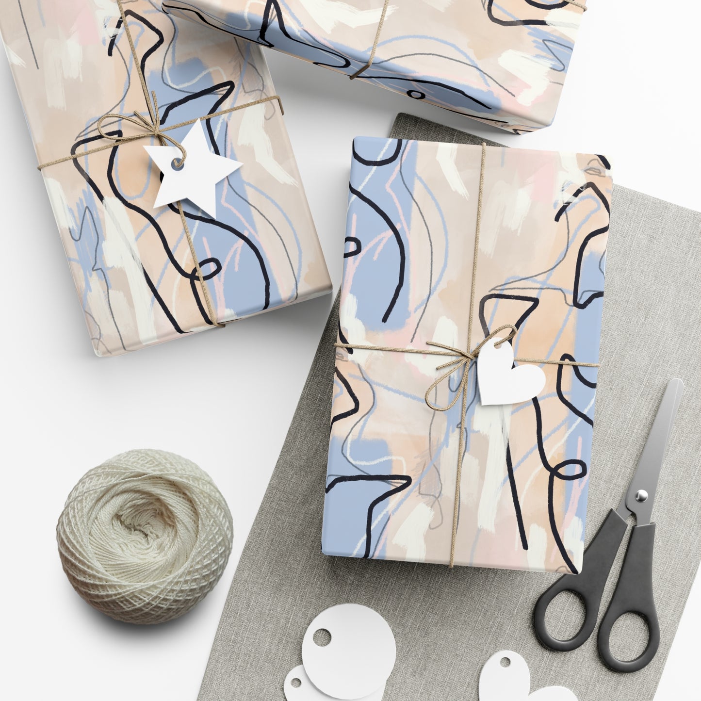 Pastel Woman Abstract Gift Wrap