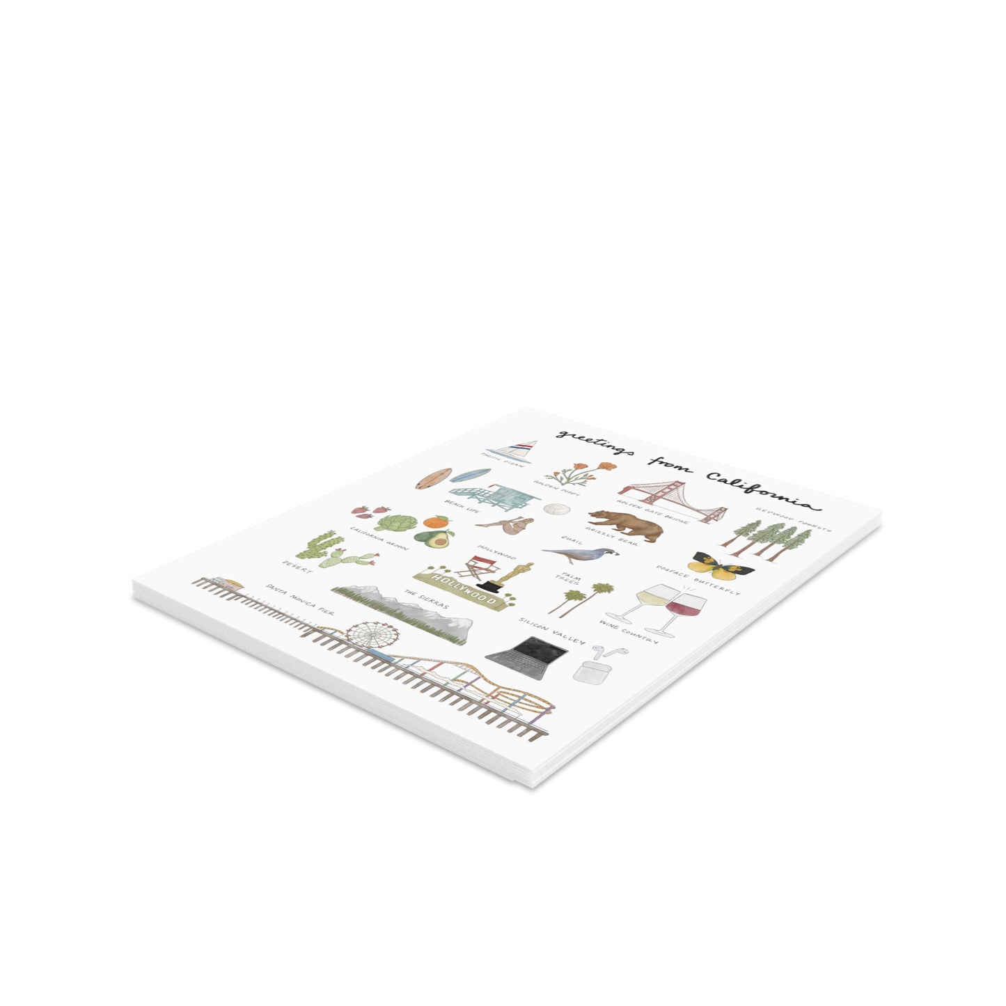 California Greeting Cards — Pack of 8/16/24