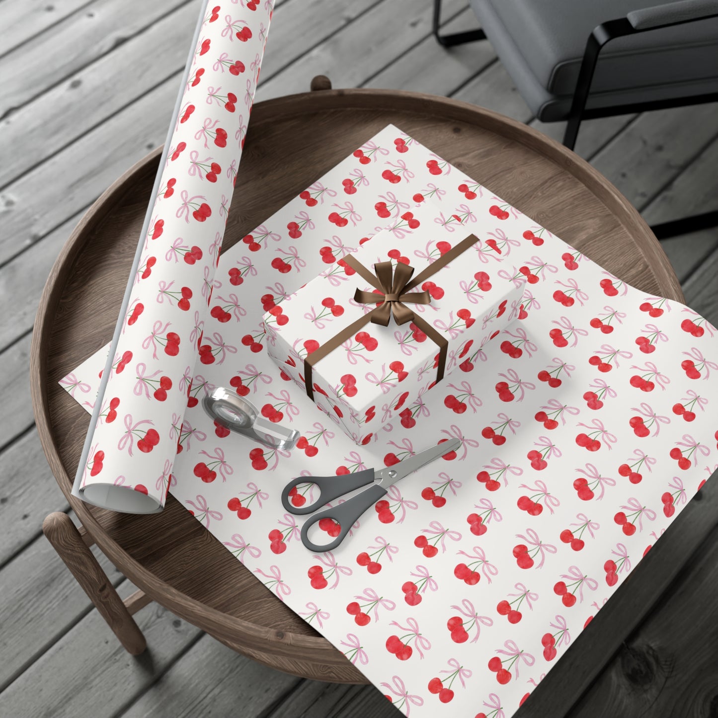 Cherry Ribbon Gift Wrap