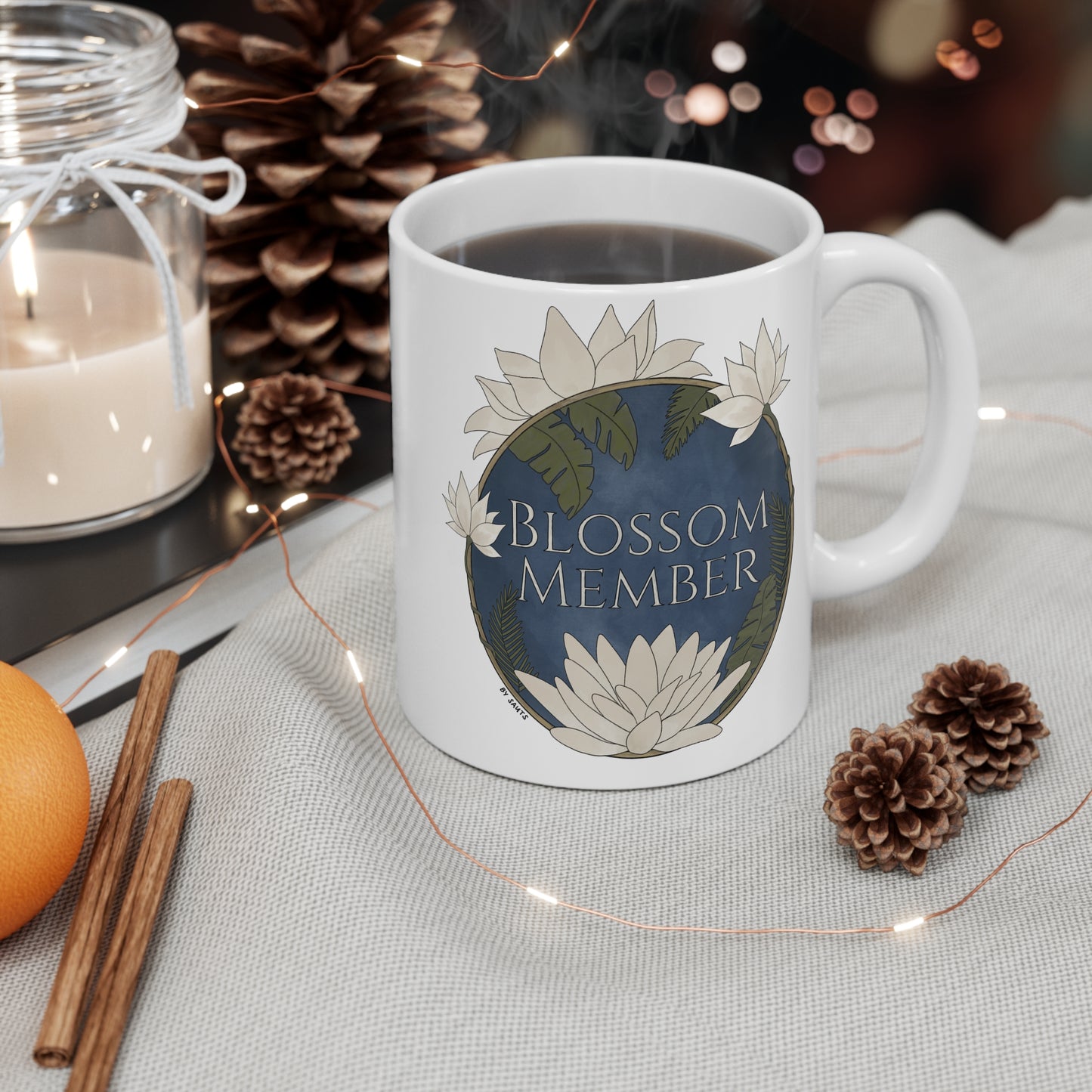 White Lotus Blossom Member Mug