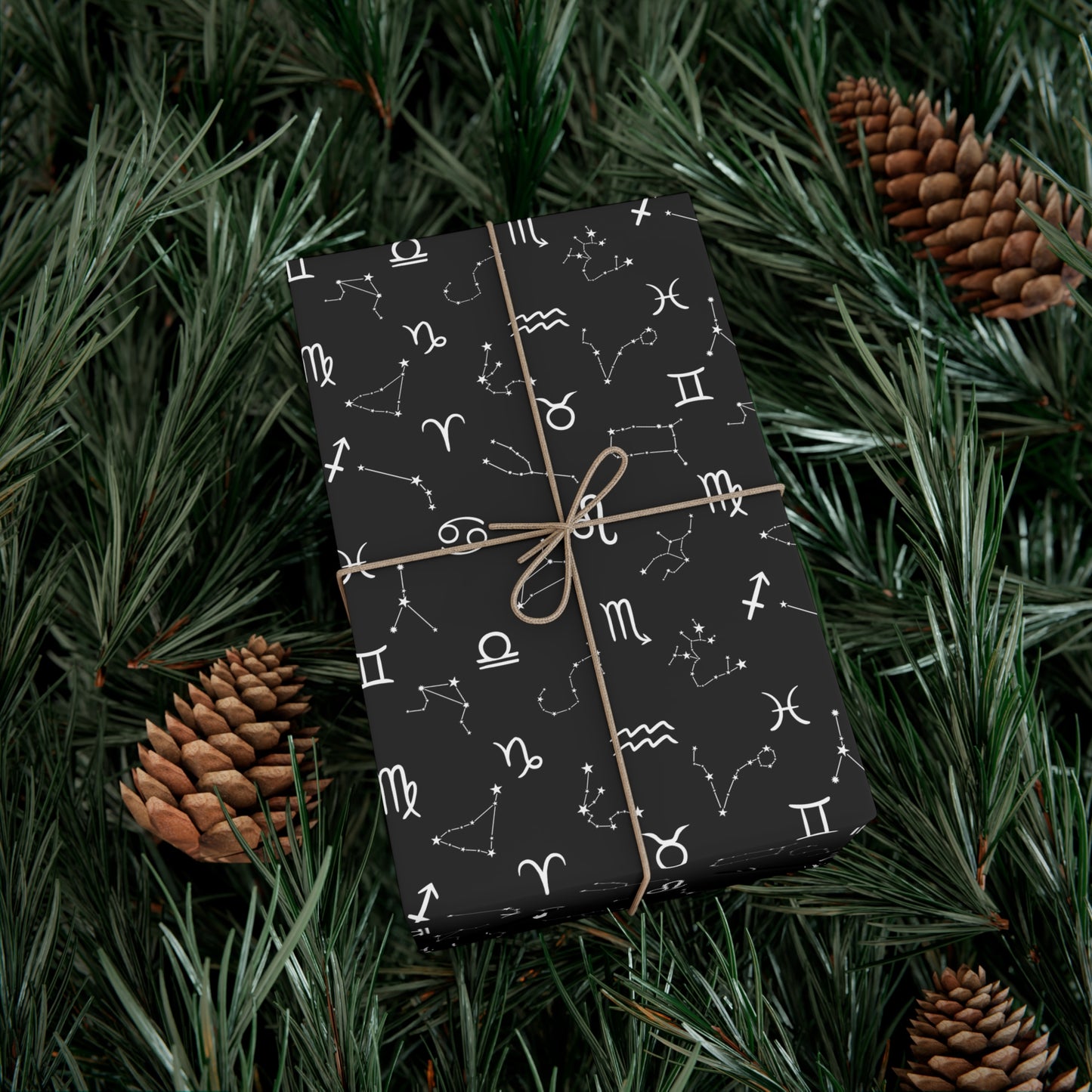Astrology Gift Wrap in Black