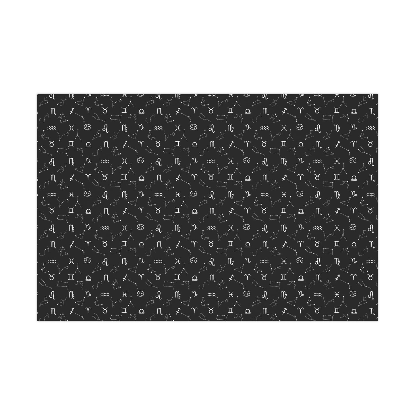 Astrology Gift Wrap in Black