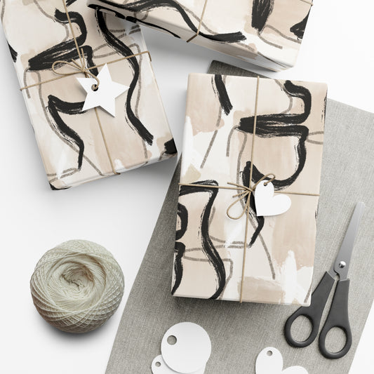 Neutral Abstract Gift Wrap
