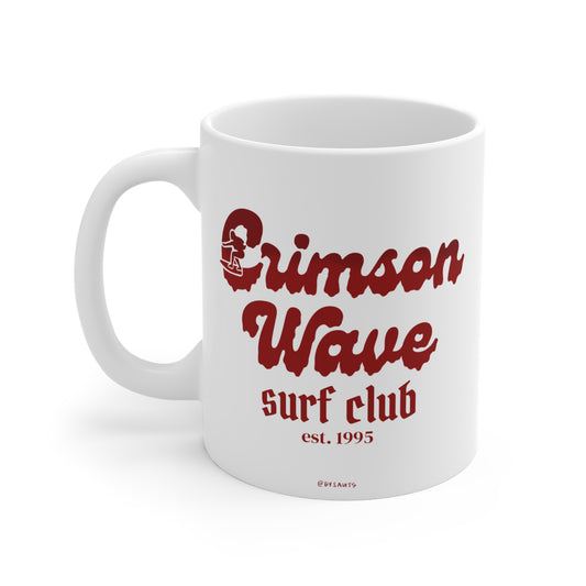 Crimson Wave Surf Club Mug 11oz
