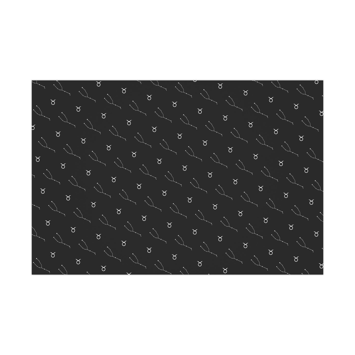Astrology Taurus Gift Wrap in Black
