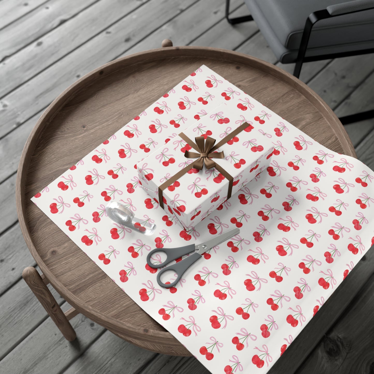 Cherry Ribbon Gift Wrap