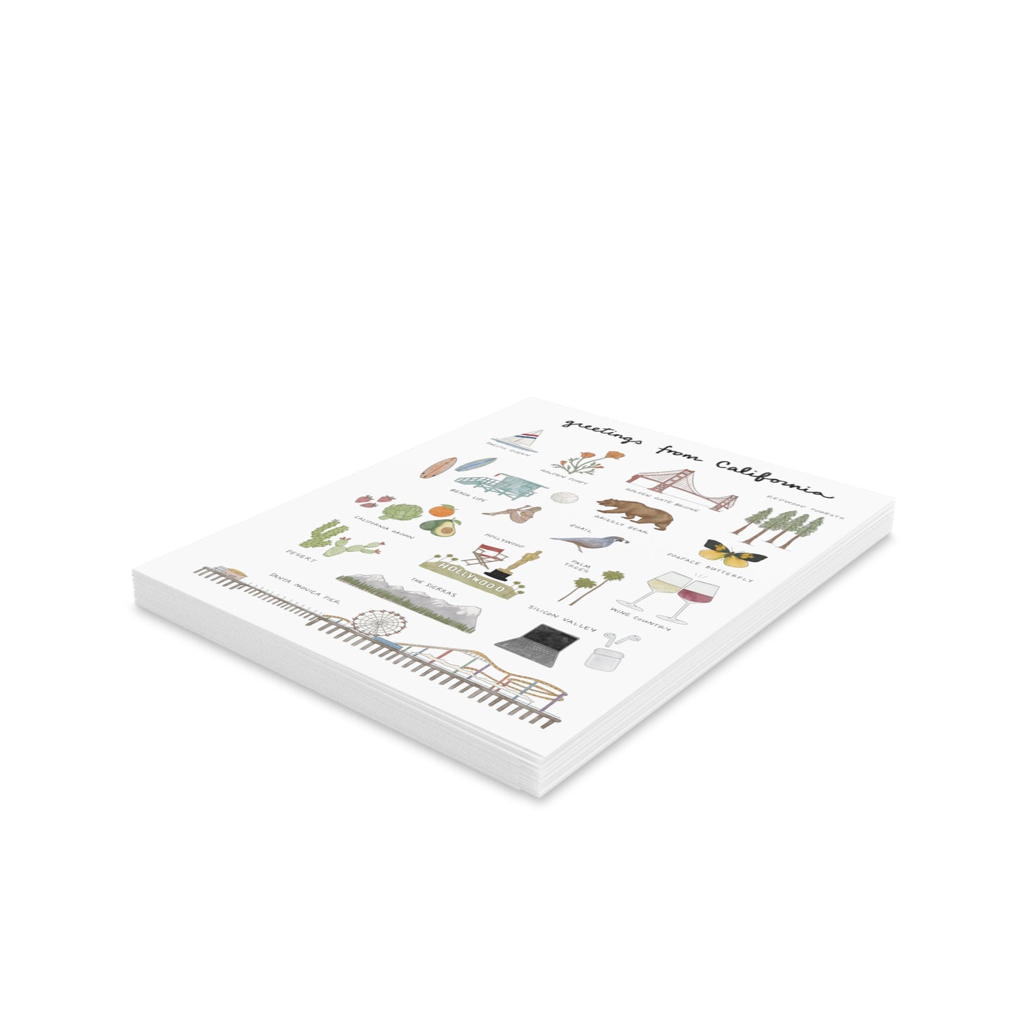 California Greeting Cards — Pack of 8/16/24