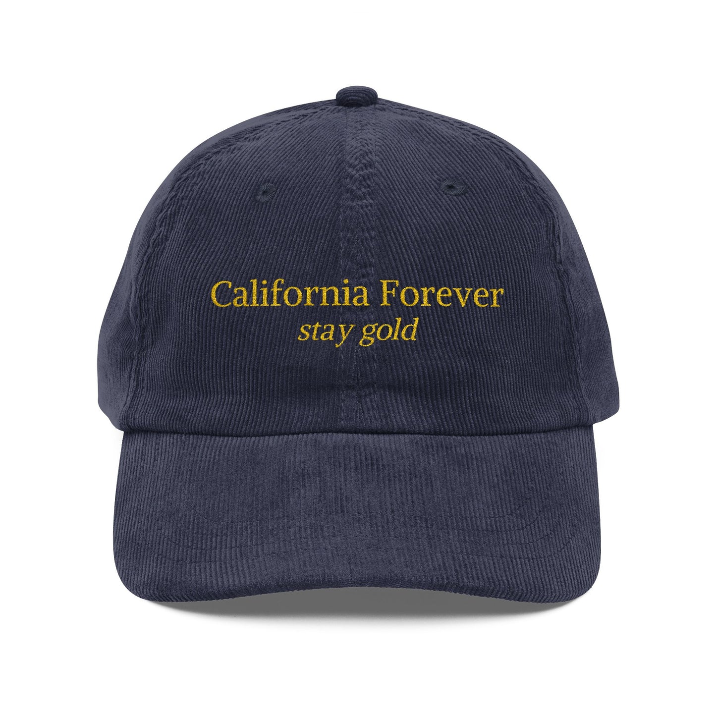 California Stay Gold Embroidered Corduroy Cap