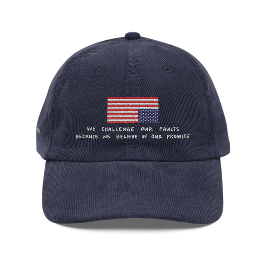 American Protest Embroidered Corduroy Cap