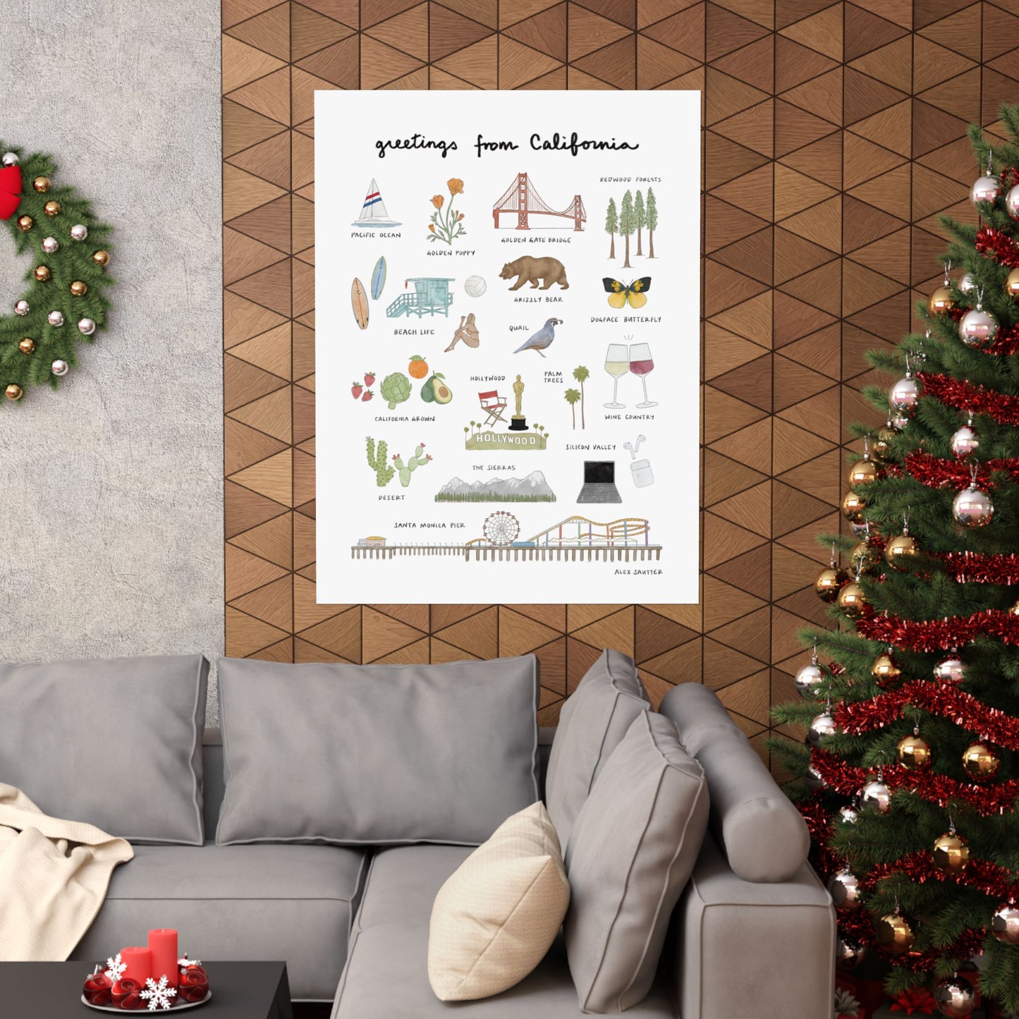 California Greetings Poster
