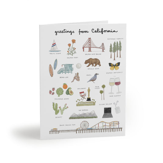 California Greeting Cards — Pack of 8/16/24