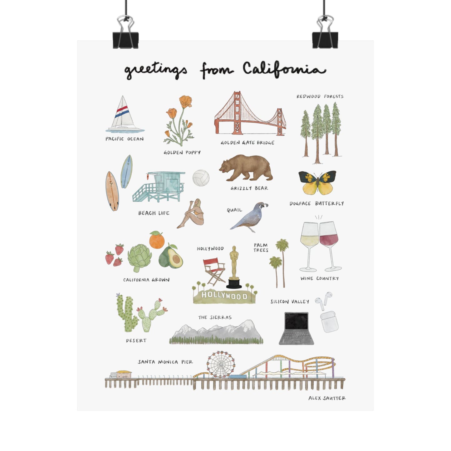 California Greetings Poster