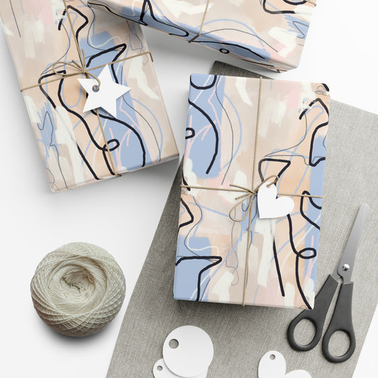 Pastel Woman Abstract Gift Wrap