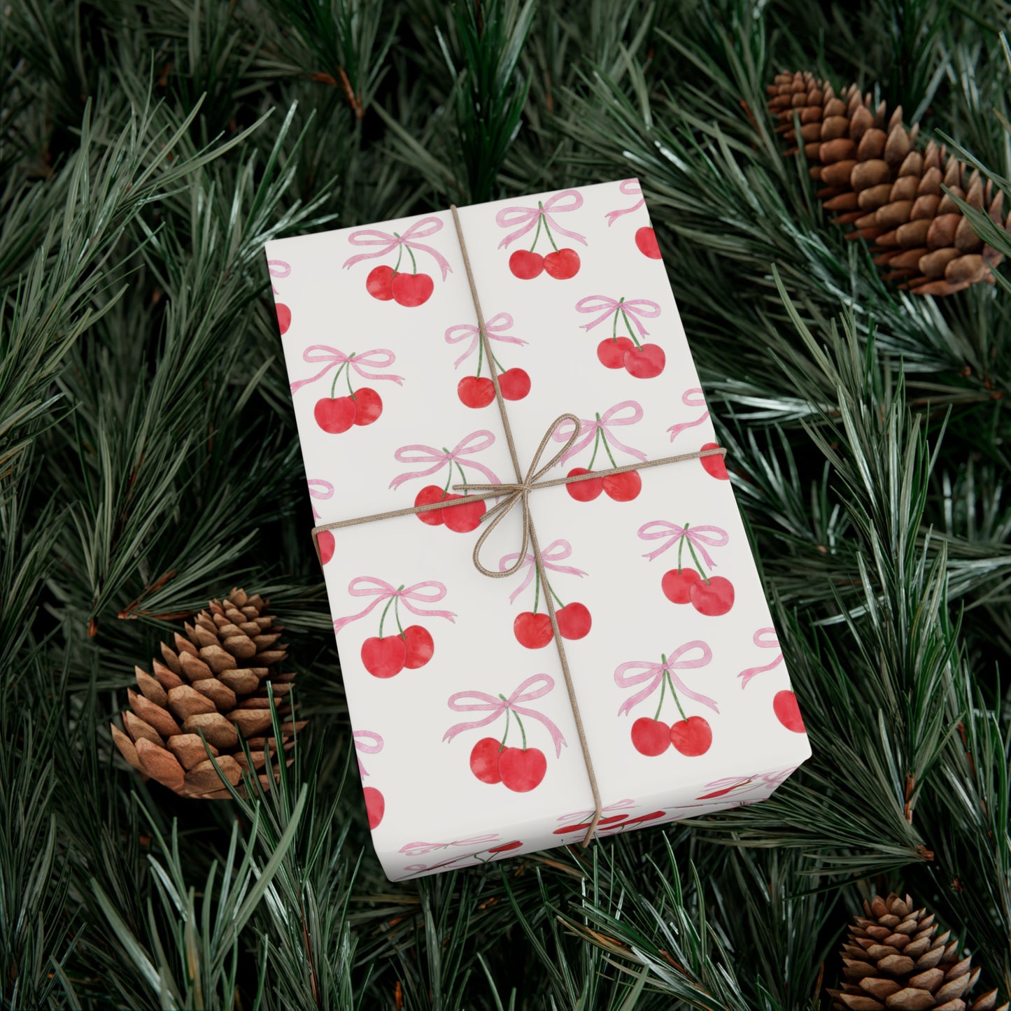 Cherry Ribbon Gift Wrap