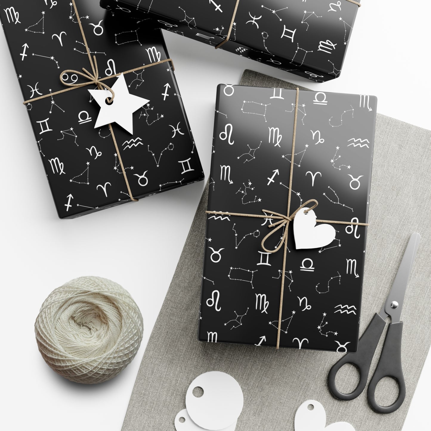 Astrology Gift Wrap in Black